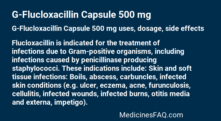 G-Flucloxacillin Capsule 500 mg