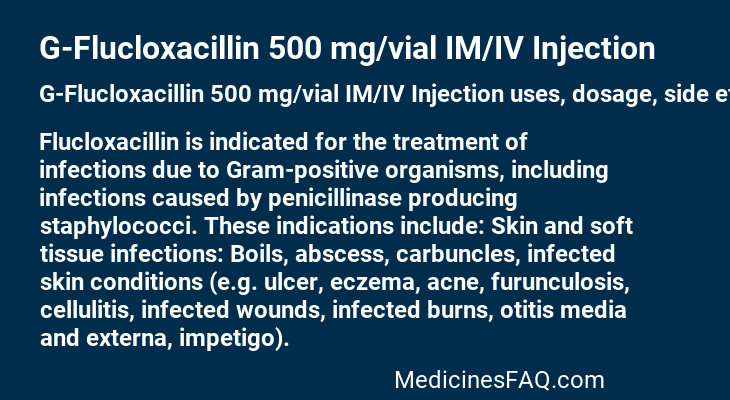 G-Flucloxacillin 500 mg/vial IM/IV Injection