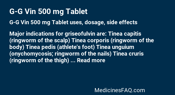 G-G Vin 500 mg Tablet