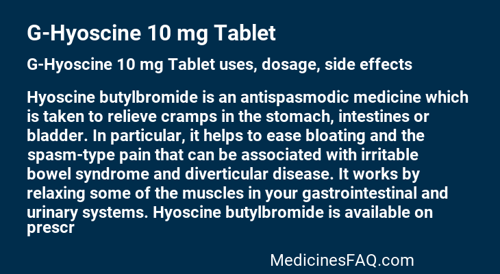 G-Hyoscine 10 mg Tablet