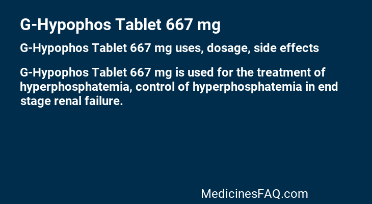 G-Hypophos Tablet 667 mg