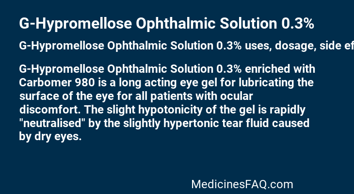 G-Hypromellose Ophthalmic Solution 0.3%