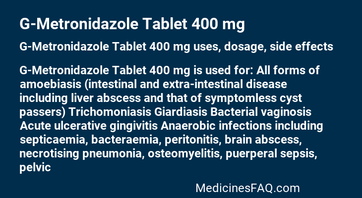 G-Metronidazole Tablet 400 mg