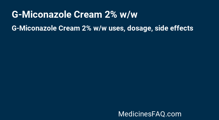 G-Miconazole Cream 2% w/w