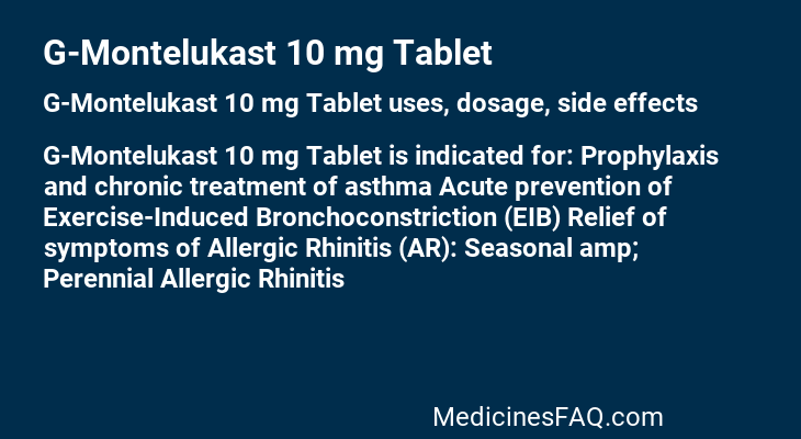 G-Montelukast 10 mg Tablet