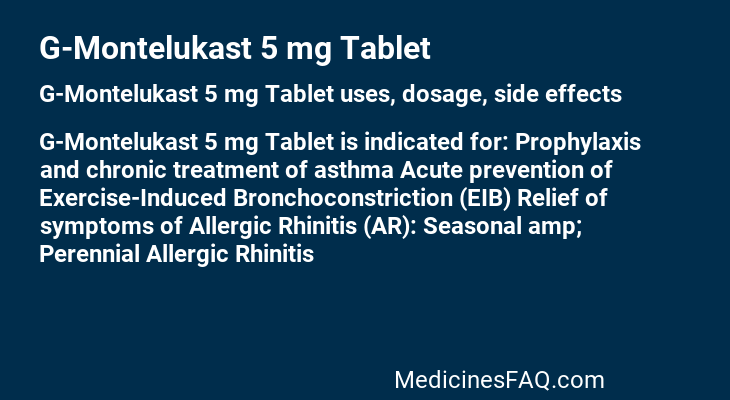 G-Montelukast 5 mg Tablet