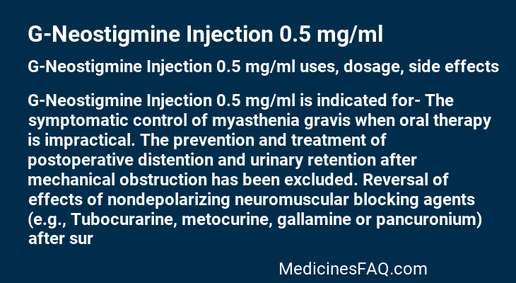 G-Neostigmine Injection 0.5 mg/ml