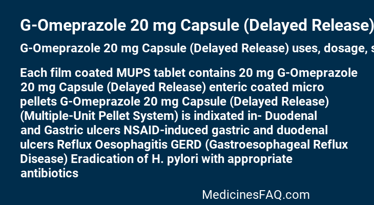 G-Omeprazole 20 mg Capsule (Delayed Release)