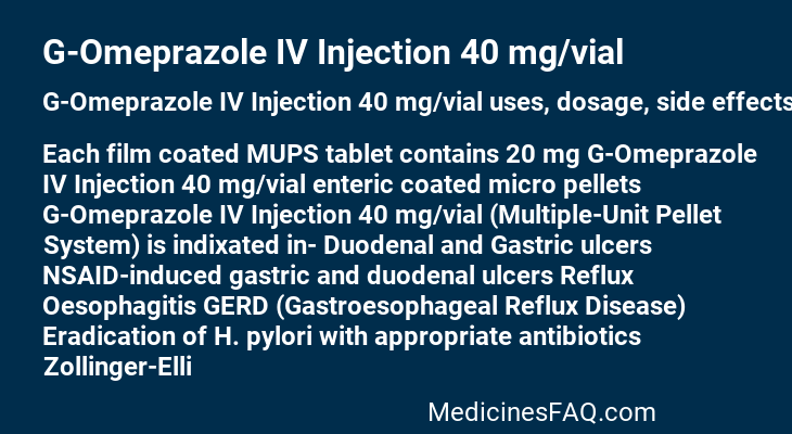 G-Omeprazole IV Injection 40 mg/vial