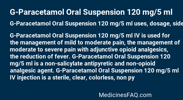 G-Paracetamol Oral Suspension 120 mg/5 ml