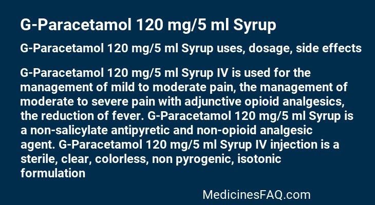 G-Paracetamol 120 mg/5 ml Syrup