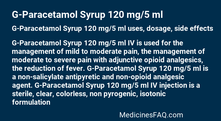 G-Paracetamol Syrup 120 mg/5 ml