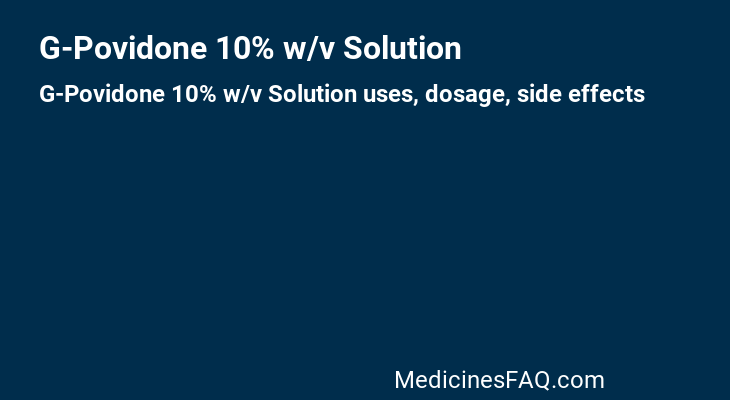 G-Povidone 10% w/v Solution