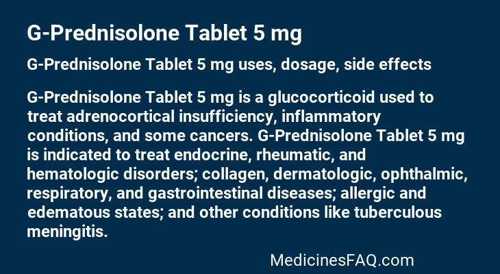 G-Prednisolone Tablet 5 mg