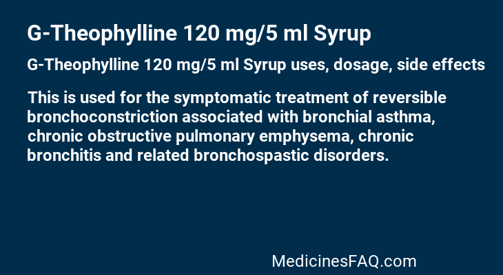 G-Theophylline 120 mg/5 ml Syrup