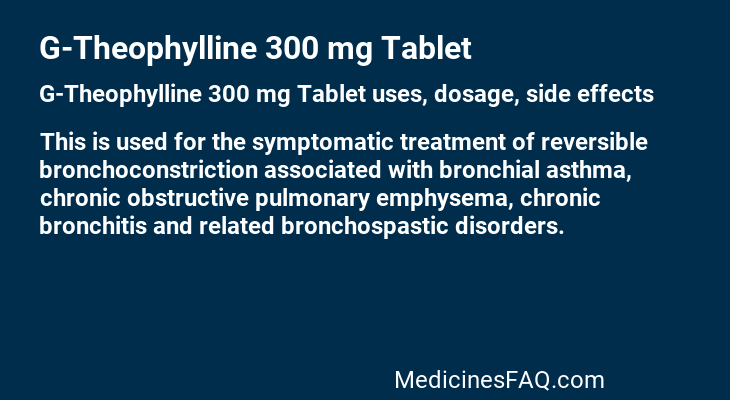 G-Theophylline 300 mg Tablet