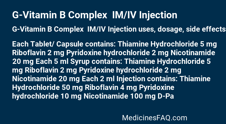 G-Vitamin B Complex  IM/IV Injection