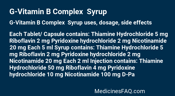 G-Vitamin B Complex  Syrup