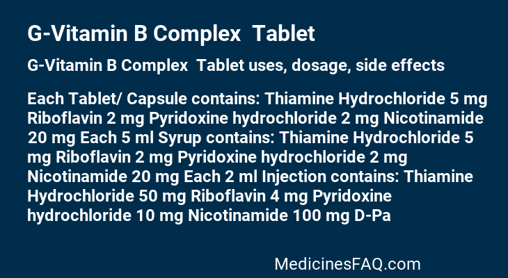 G-Vitamin B Complex  Tablet