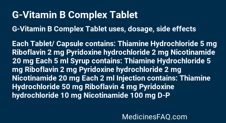 G-Vitamin B Complex Tablet