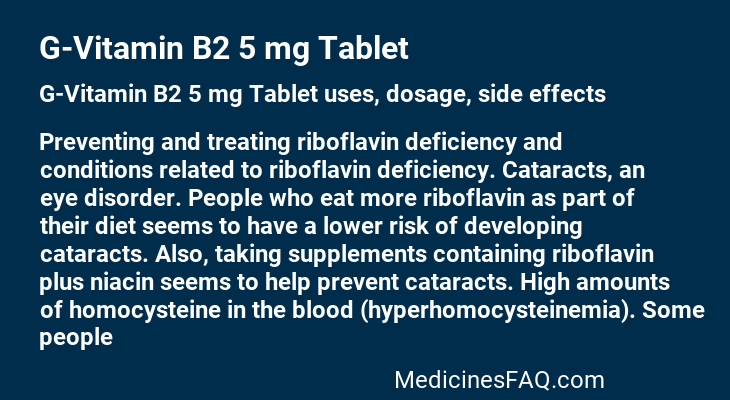 G-Vitamin B2 5 mg Tablet