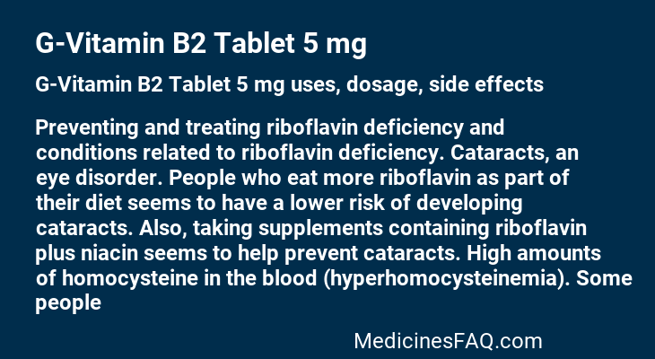 G-Vitamin B2 Tablet 5 mg