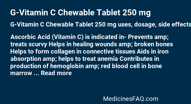 G-Vitamin C Chewable Tablet 250 mg