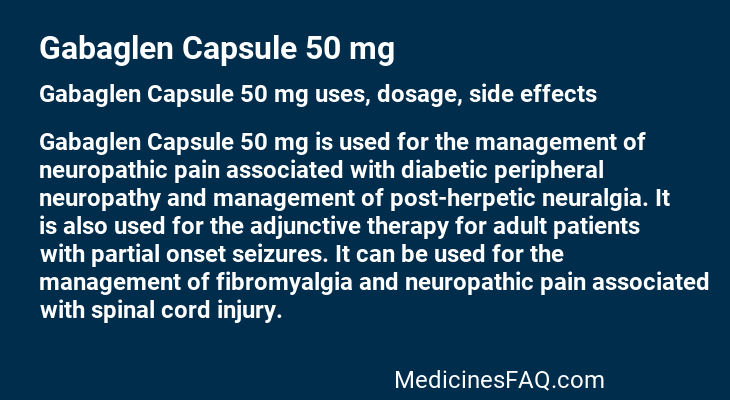 Gabaglen Capsule 50 mg