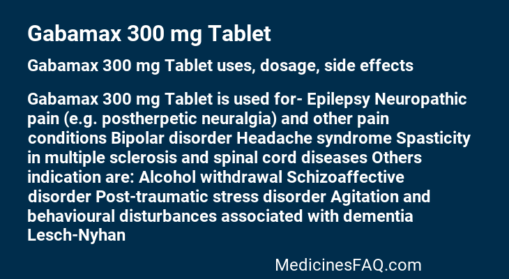 Gabamax 300 mg Tablet