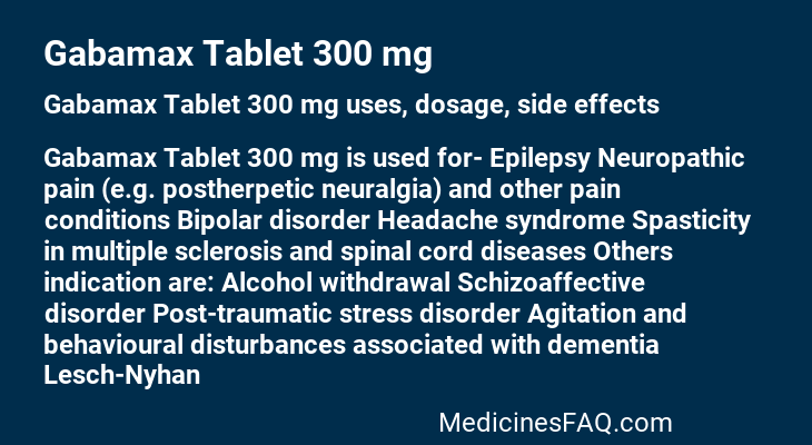 Gabamax Tablet 300 mg