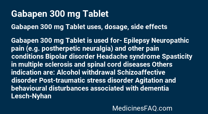 Gabapen 300 mg Tablet