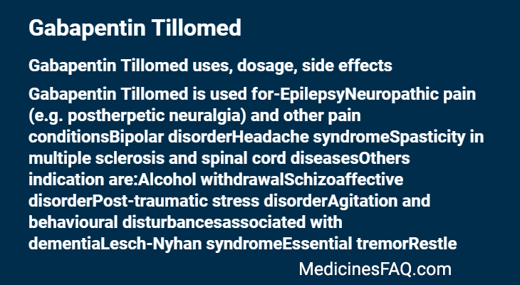 Gabapentin Tillomed