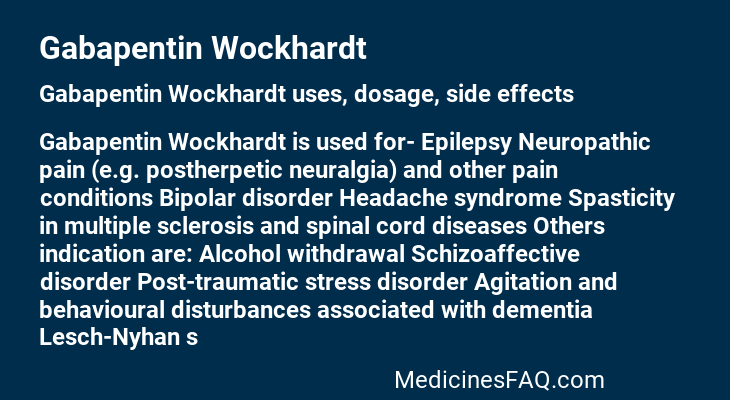 Gabapentin Wockhardt