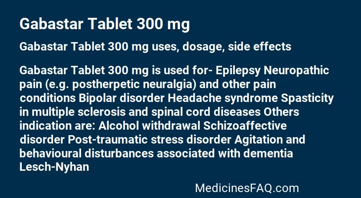 Gabastar Tablet 300 mg