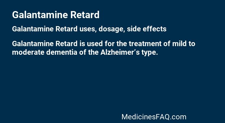 Galantamine Retard