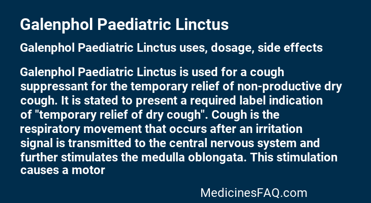 Galenphol Paediatric Linctus