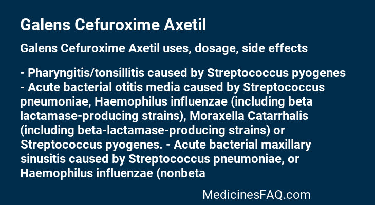 Galens Cefuroxime Axetil
