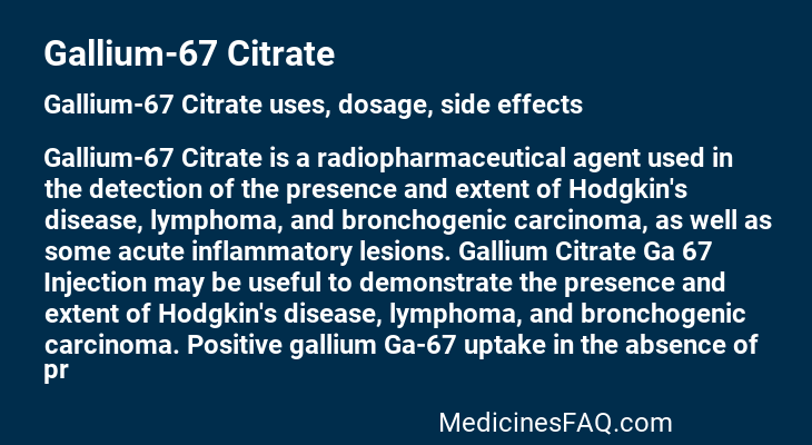 Gallium-67 Citrate