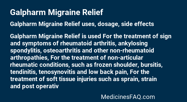 Galpharm Migraine Relief