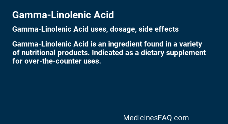 Gamma-Linolenic Acid