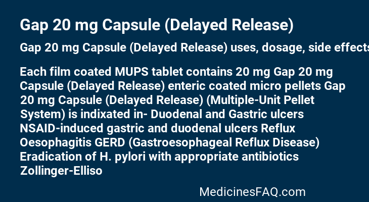 Gap 20 mg Capsule (Delayed Release)