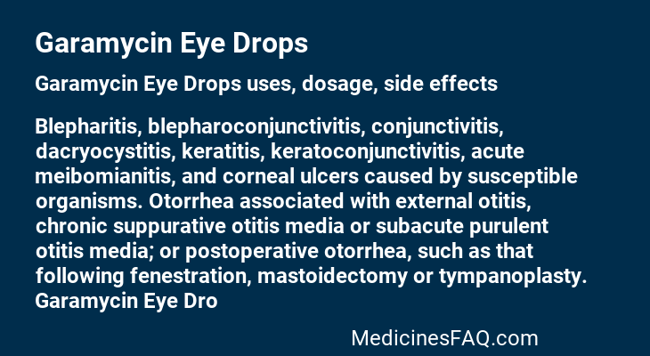 Garamycin Eye Drops