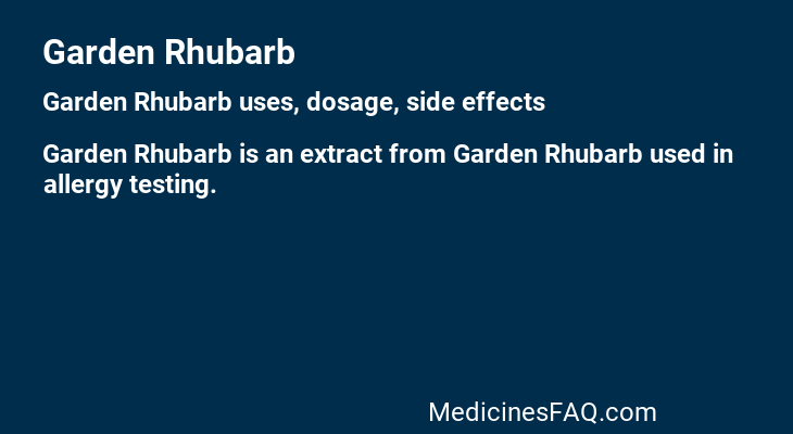 Garden Rhubarb