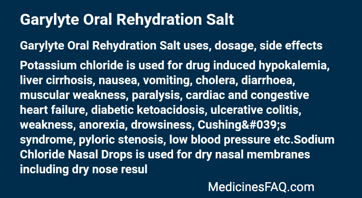 Garylyte Oral Rehydration Salt
