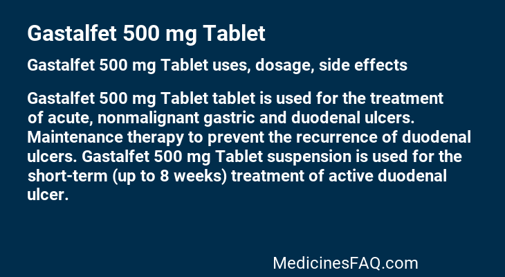 Gastalfet 500 mg Tablet