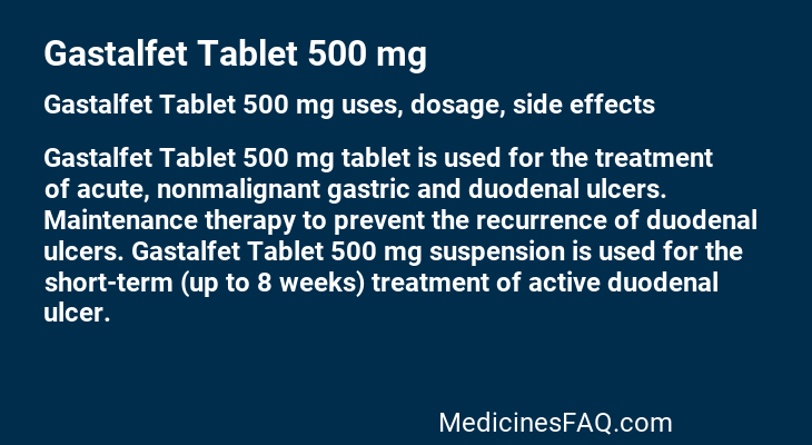 Gastalfet Tablet 500 mg