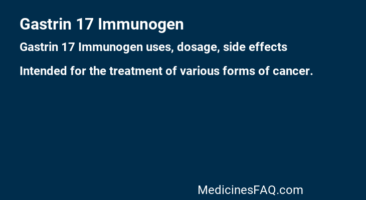 Gastrin 17 Immunogen