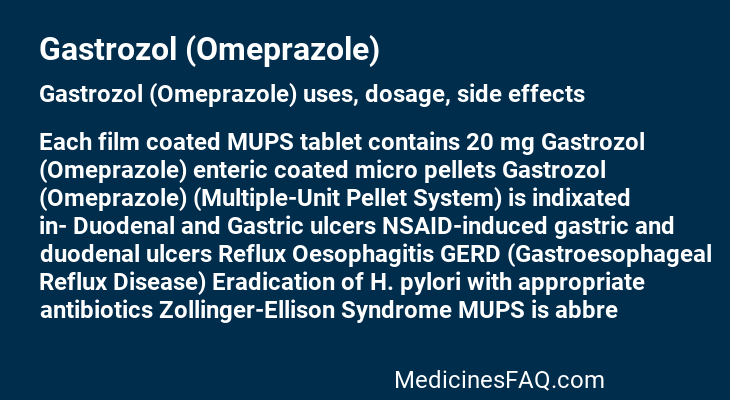 Gastrozol (Omeprazole)