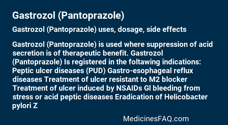 Gastrozol (Pantoprazole)