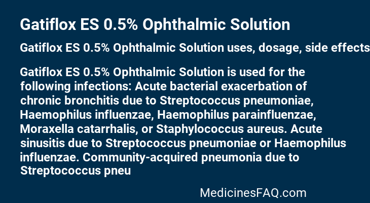 Gatiflox ES 0.5% Ophthalmic Solution